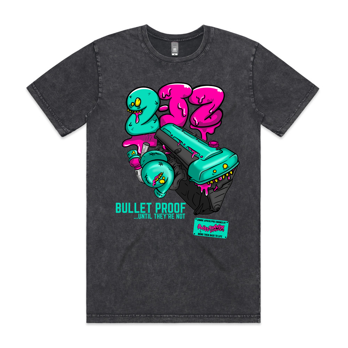 2jz Zombie Engine Tee Unisex Stonewash