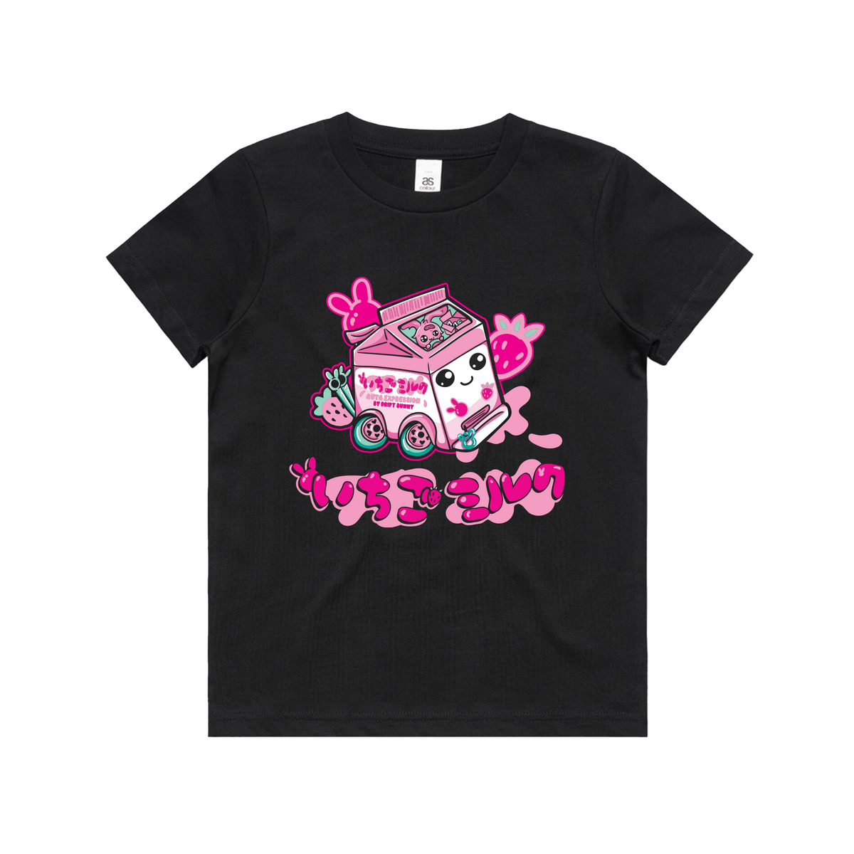 Kids Tee - Strawberry Milkvan Kei Van (Kids+youth sizes)