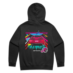 Gaming Nostalgia Hoodie Faded black - Pink Supra mk4