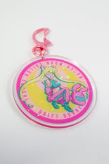 Racer Moon Pastel Keyring  Drift bunny decals